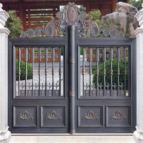 Decorative Cast Aluminum Courtyard Gate For Villa